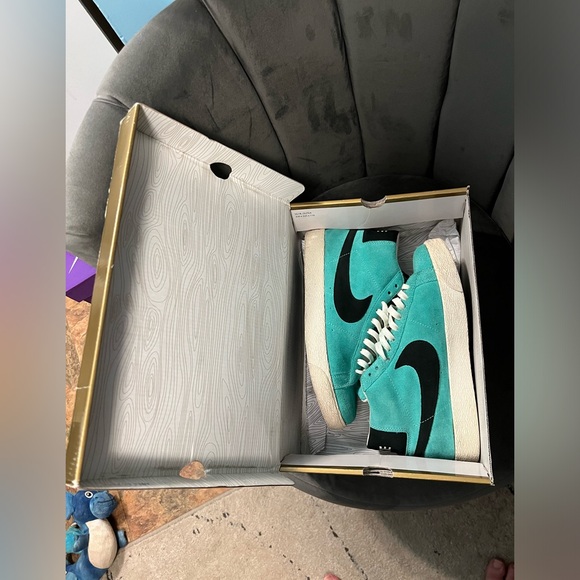 Nike SB Blazer Aqua Blue Azure - Picture 3 of 9